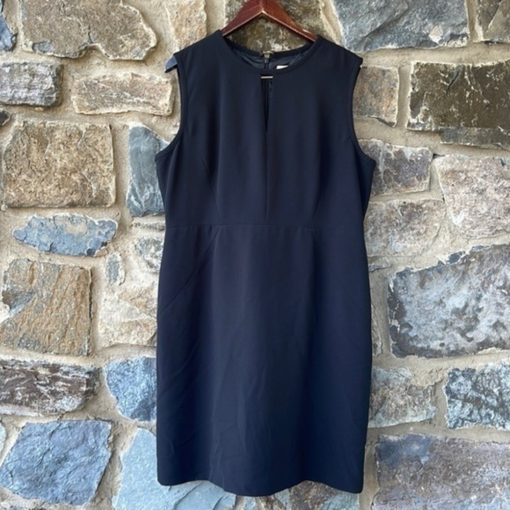 J. Crew Factory Suiting Sleeveless Sheath Dress in Navy Blue Size 20